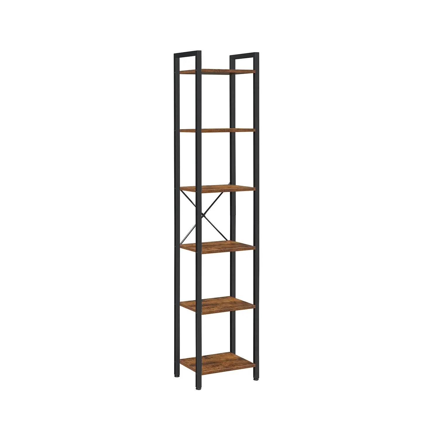 VASAGLE Industrial Brown 6 Layers Storage Shelf Unit