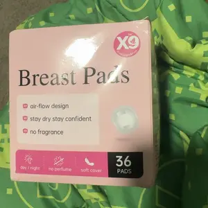 Superabsorbent Unisex Breastfeeding Pads, 36-Count Single-Use Pads with Cellulose for Leak Protection, Secure Fit, Fragrance-Free & Individually Wrapped, Stay Dry Nursing Pads
