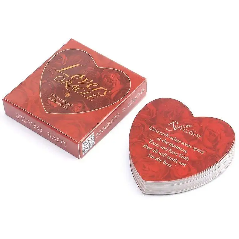 Creative Lovers Oracle Card, Heart Shaped Love & Romance Theme Relationship Card Game, Romantic Novelty Interesting Themed Card Game for Couples & Friends, Indoor Leisure Supplies, Conversation Cards