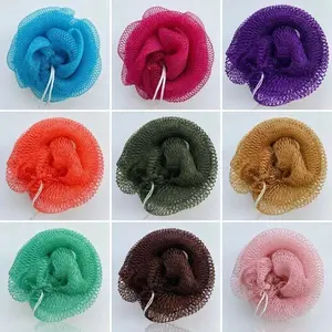 Authentic African Exfoliating Net Bath Sponge for Shower, Long Nylon Net  Washer, Durable Body Scrubbing Mesh