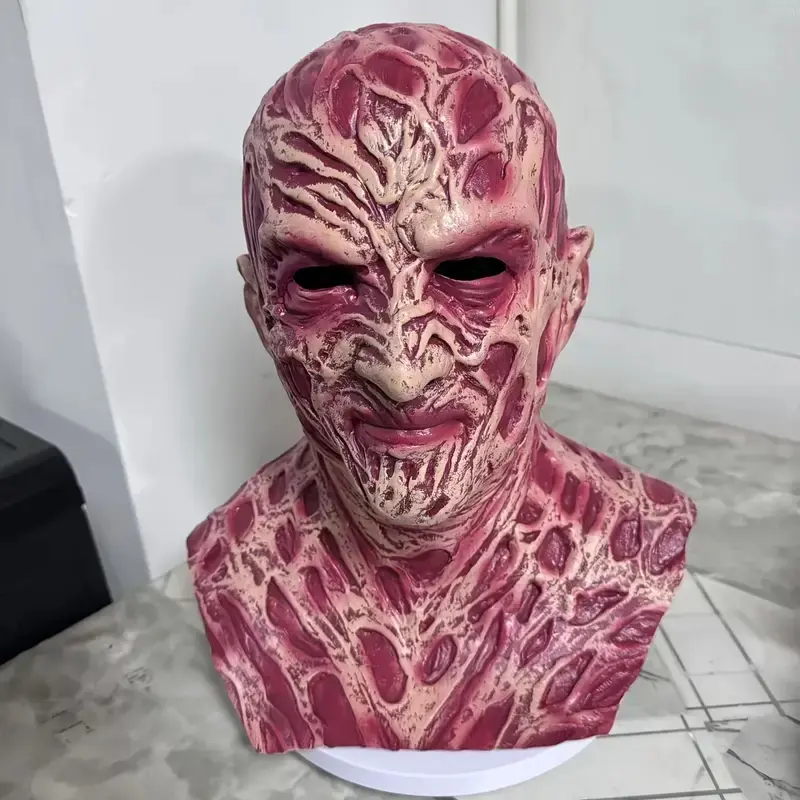 Freddy Krueger Latex Mask, mask design, Realistic Masks, Hyper Realistic Mask, Creepy Cool Mask, Bold Durable Rubber Material, Perfect for Halloween Horror Movie Costumes & Cosplay Parties