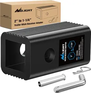Nilight Trailer Hitch Receiver Extender Adapter Reducer 2 to 1-1/4 Inch Sleeve Convertor Receiver Aluminum Towing Accessories for Tractor Bucket RV Truck Bike Rack Cargo Carriers dealsforyoudays
