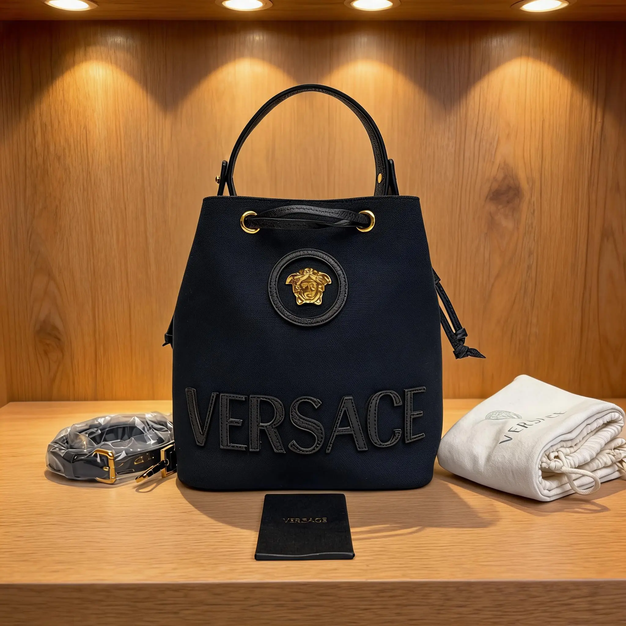 Pre-owned VERSACE Canvas Shoulder Bag C0724421213