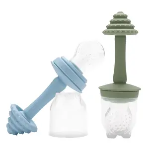 2packs Silicone Baby Fruit Feeder, Soft Silicone Feeding Set, Fruit and Vegetable Baby Led Weaning Supplies, Baby Feeding Essentials-BPA Free