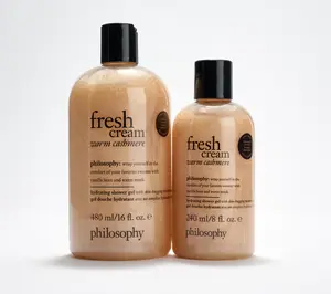 philosophy vanilla recipes 16oz & 8oz shower gel set