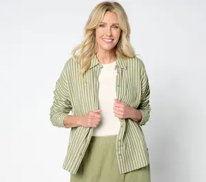 Studio Park x Amy Stran Cotton Gauze Button Front Shirt