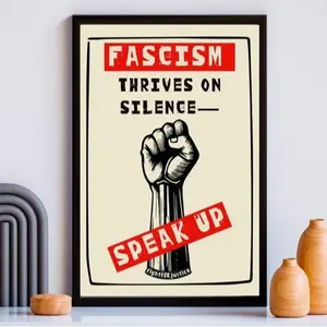 Activism Fight FOR Justice Series, Freedom, Anti fascism Posters, Trump, Quote, Feminist Art, Linocut Style Print, Social BLM Posters No Frame