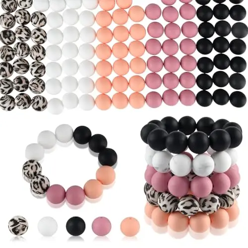 Peach pink Black Leopard