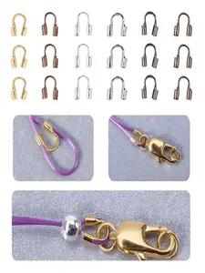 200 pcs  Copper U-Shaped Line Clips, Jewelry Making Supplies, DIY Necklace Bracelet Accessories, diy beading accessories, Plain Style, All Seasons