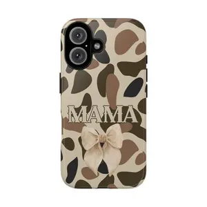 Camo Mama Coquette Bow Phone Case – Total Protective Shockproof Cover