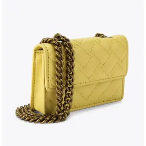 Women's Embroidery Shoulder Bag - Glossy Leather Crossbody with Chain, Trendy Satchel for Bag Lovers