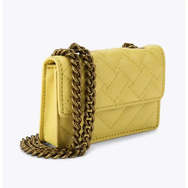 Women's Embroidery Shoulder Bag - Glossy Leather Crossbody with Chain, Trendy Satchel for Bag Lovers
