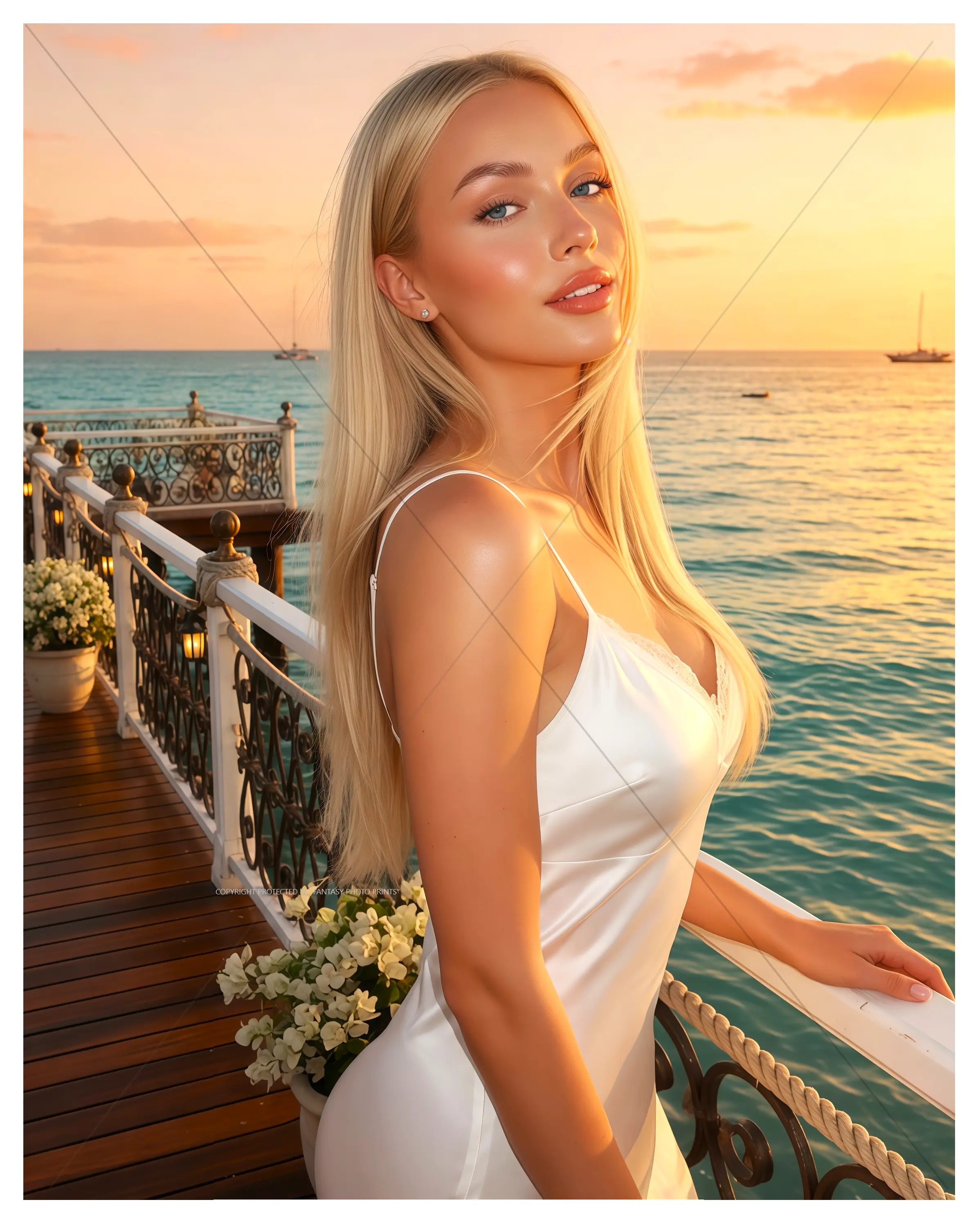 8x10 Photo Art Print Photograph Semi-Gloss Blonde Model Portrait Artwork #95684