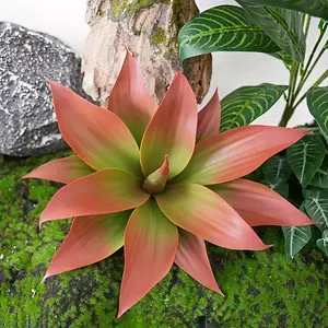 13in Artificial Agave Succulent, Faux Succulents, UV Resistant Unpotted Fake Plant with Realistic Leaves, Plastic Plants, Low Maintenance Greenery for Garden, Patio, Office, Wedding Decor, Durable Lifelike Foliage Ideal for DIY Crafters