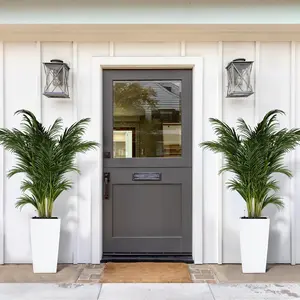 Garvee 4-Pack Automatic Watering Planters , 16'',white, with Water Level Monitor & Inner Bucket, Indoor/Outdoor