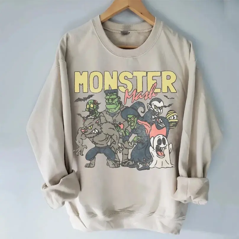Monster Mash, Printed Comfort Colors T-Shirt or Crewneck Sweatshirt, Men’s or Women’s Shirt or Sweatshirt Clothing Menswear