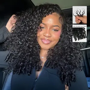 [Lowest price]Cheetahbeauty Burmese Curly Crochet Hair for Miracle Knots Boho Braids Water Wave Crochet Human Hair Extension Pre-Separated 50g/Pack, 4-5 Packs for Full Head#HairTutorial #HairStyles #SpringStatements