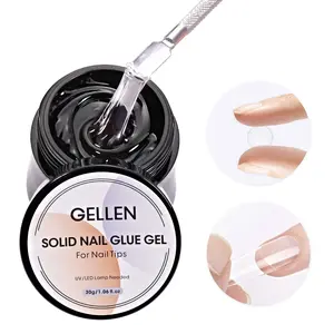 Gellen Upgrade Pro Nail Glue Gel – Solid Nail Glue Adhesive for Press On Nail & Acrylic Nail Tips, 15g – No Mess