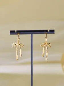A pair of fashionable and elegant bow tie tassel dangle earrings, Fashion Jewelry, suitable for daily wear, vacation dates, and other occasions, and also a surprising and exquisite small gift