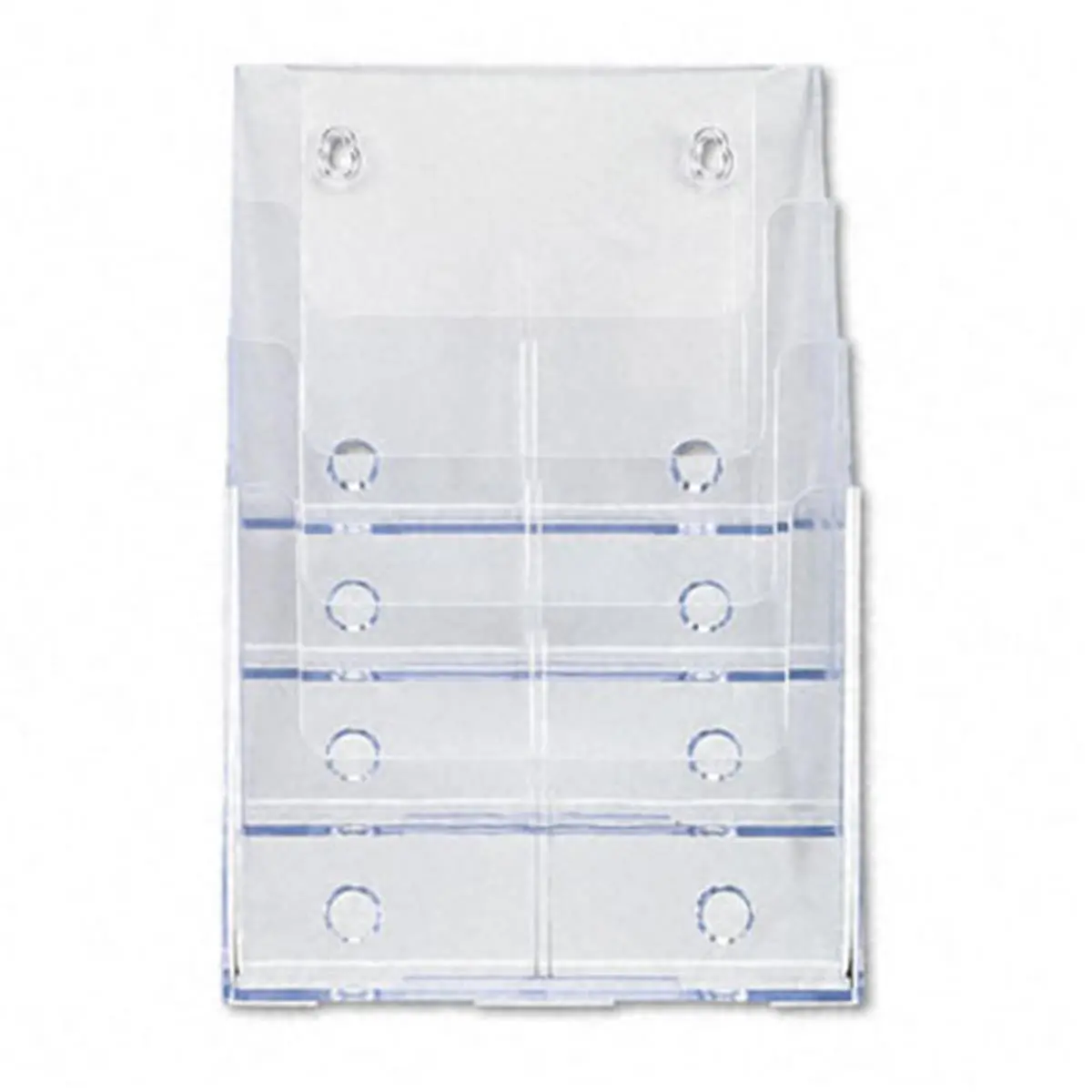Four-Tier Plastic Desktop Literature Display Rack Clear