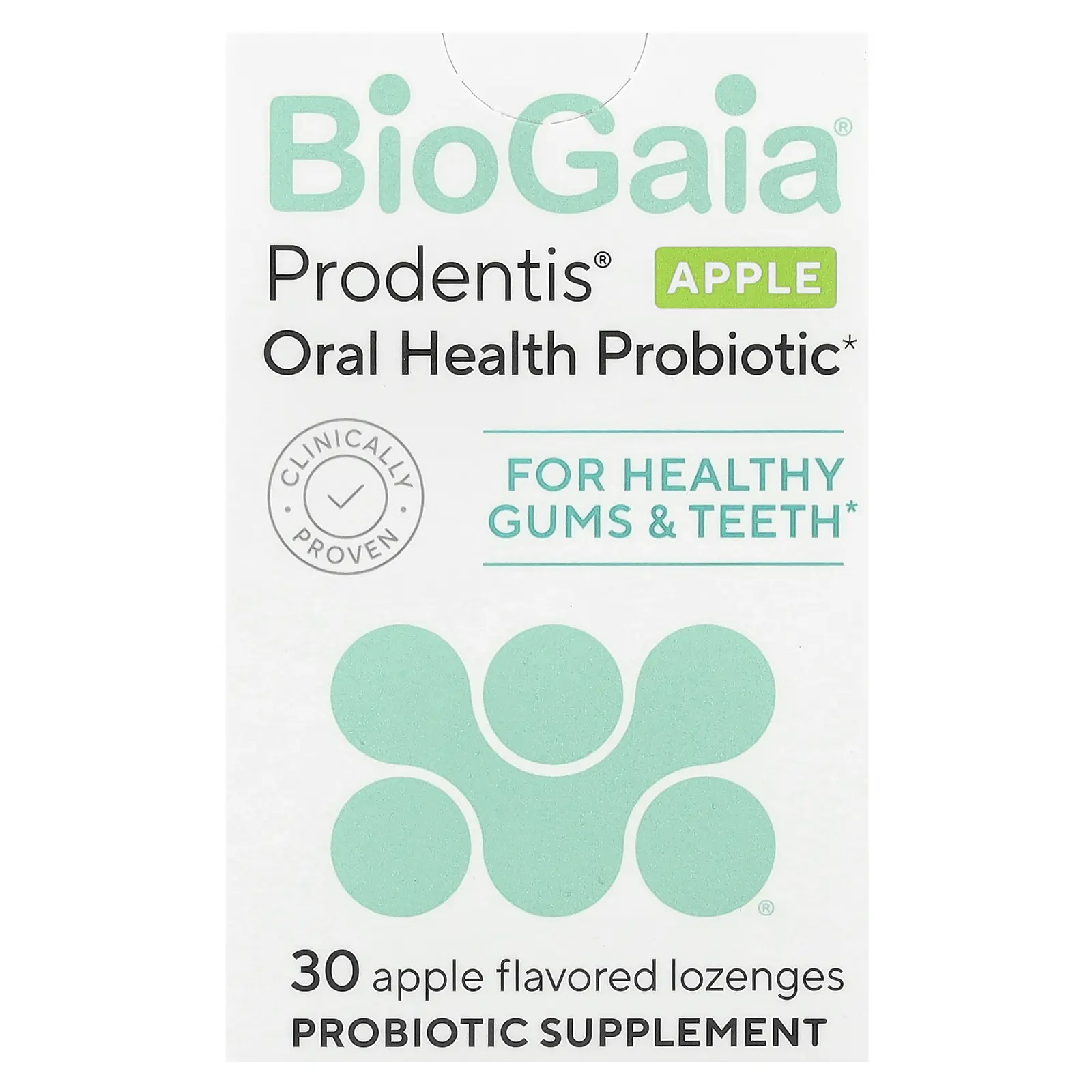 BioGaia Prodentis®, Oral Health Probiotic, Apple, 30 Lozenges