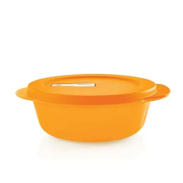 Tupperware CrystalWave PLUS Microwave Leftover Container Round Safe for Cold & Warm Meals No Spills Nesting Design for Space Saving Stackable Kitchen Utensils Leak Proof Lids Durable Solid Plastic Set