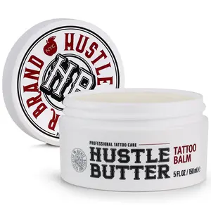 Hustle Butter  5oz Tattoo Balm For New & Older Tattoos - Safe While Healing - Moisturizes and Rejuvenates Tattoo Aftercare Cosmetics