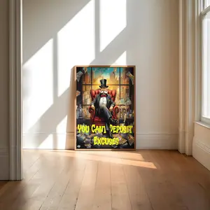 Alec Monopoly Inspired, Modern Wall Decor, Modern Pop Art, Gifts for Him, Luxury Art, Alec Monopoly Pop Art, Office Decor, Alec Monopoly Art