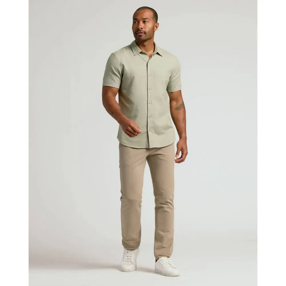 True Classic Men's Slim-Fit Straight Twill Stretch Cotton Knit Chino Pants - Dress-Ready, Soft, Breathable, Casual, Zipper-Closure, Office-Approved, Functional Pockets, Tumble Dry Compatible