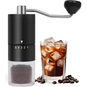 Manual Coffee Grinder With Ceramics Burr for Espresso,French Press,5 Adjustable Settings,Hand Coffee Grinder,For Home Use and Camping Travel,Coffee Bean Grinders With Hand Crank