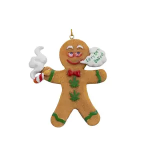 Gingerbread Man Let's Get Baked Funny Christmas Tree Ornament