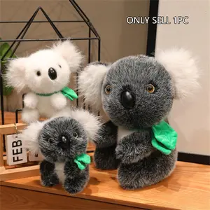 Realistic Koala Plush Toy, Soft and Fluffy Stuffed Animal, White/Gray, Home Decor, Car Decor, Wedding Season, Children's Birthday Gifts, and Mother's Day Gifts, Soft Stuffed Animals
