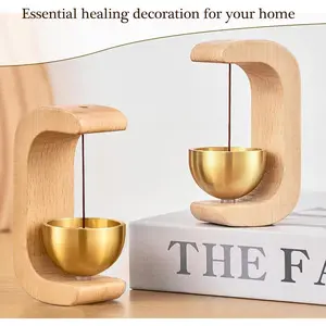 Magnetic Door Chime Bell, Wooden Shopkeepers Bell for Door Opening - Ding Ding Sound