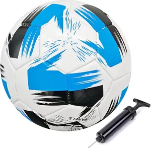Soccer Ball Size  Soft Leather Anti Explosion Practice  Boys Girls Adults with Pump