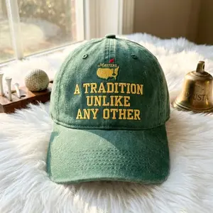 Masters Golf Cap,  Augusta Inspired Embroidered Hat, gift for her/him