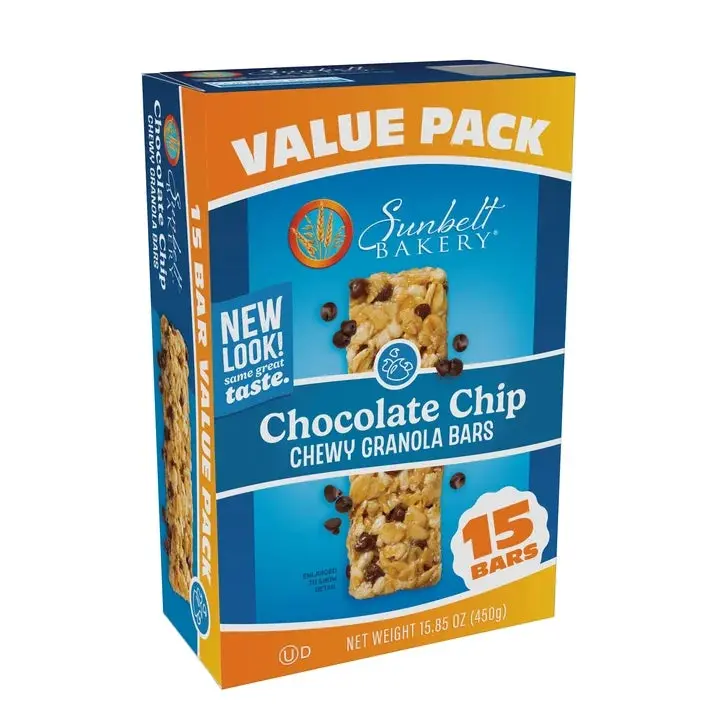 Sunbelt Bakery Chewy Granola Bars, Chocolate Chip, 15 ct