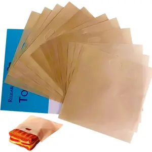 12 Pack  Toaster Bags Non-Stick, Washable Toasted Sandwich Toastie Bags Toaster Microwave Grill,  for Toast Sandwich  Snacks