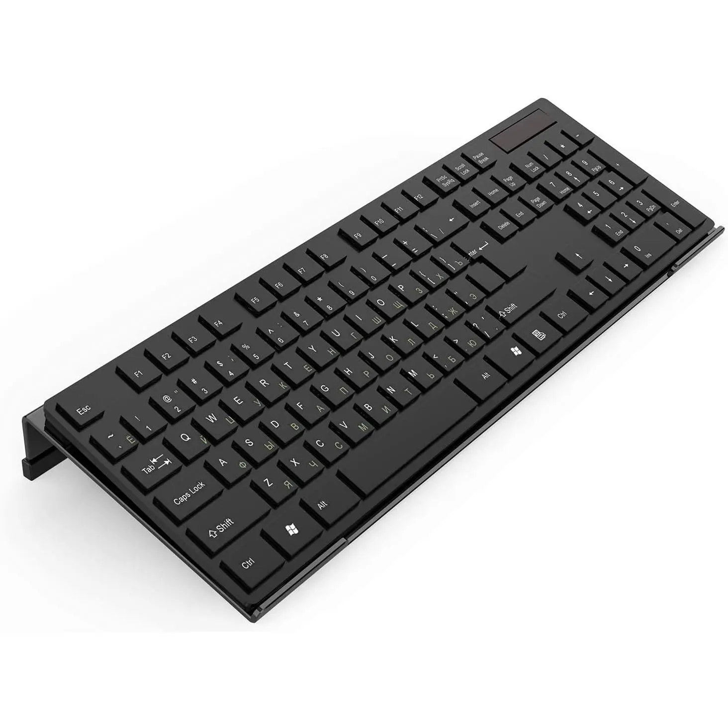 X-KBB02 Acrylic Tilting Angle Computer Keyboard Stand - Ergonomic Typing Accessory, Smooth Silicone Non-Slip Base, Black Tray Holder for PC Gaming