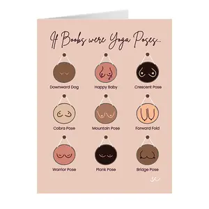 If Boobs Were Yoga Poses Greeting Card