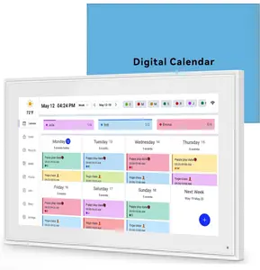 Gift 15-inch Wall Planner Digital Calendar & Chore Chart, Smart Touchscreen Interactive Display for Family Schedules – Wall Mount Included, Great for Organizing Your 2025 Calendar