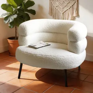 [Modern Accent Chair] Modern Teddy Velvet Accent Chair, Vanity Chair | Reading Chair, Cozy Chairs, Makeup Chair Stool For Bedroom, Living Room, Study kitchen island cute girl backrest upholster high-end fabric