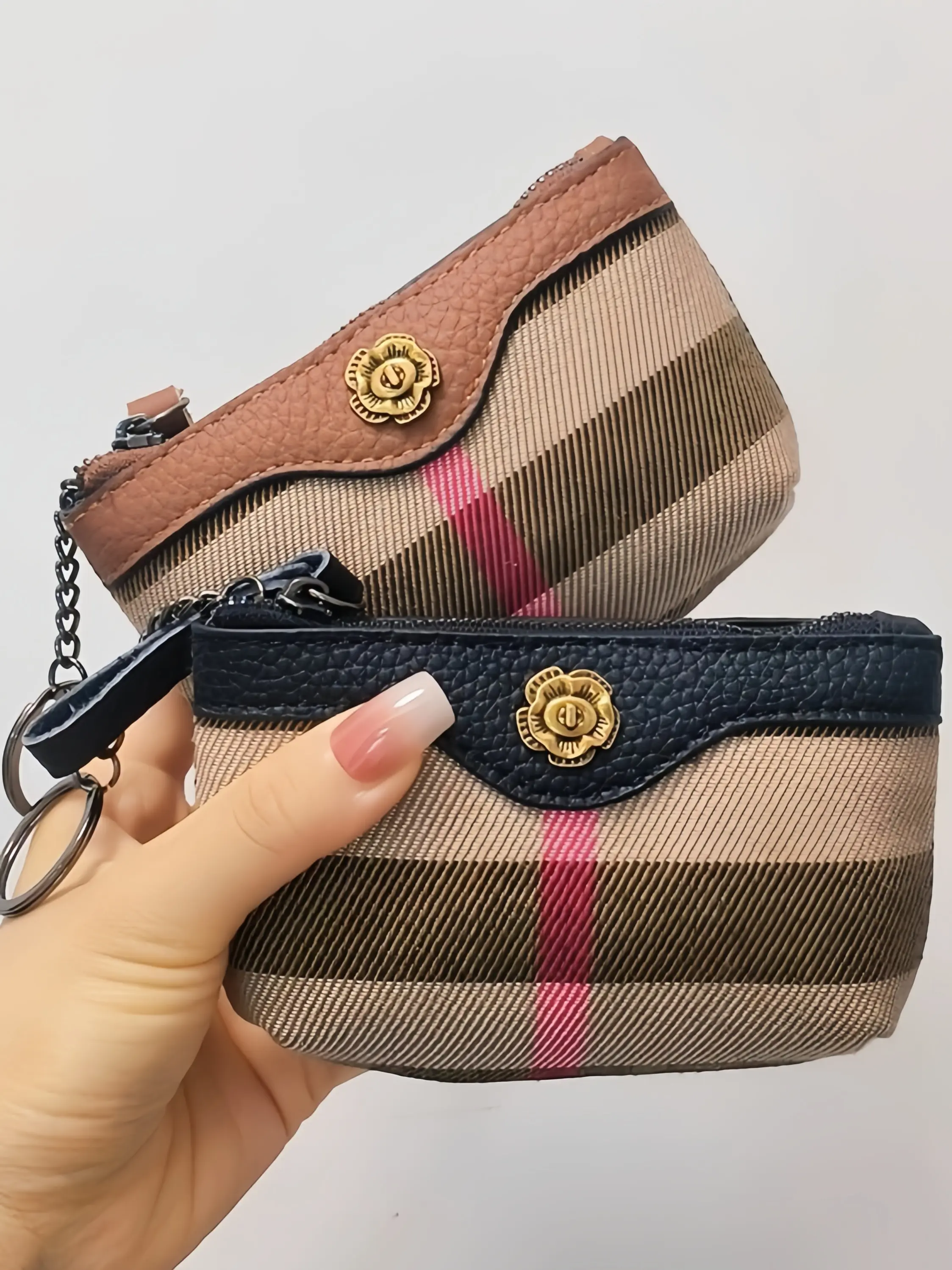 Trendy Printed Zipper Coin Purse, Elegant Ladies Wallet Handbag Key Holder, Perfect Gift for Women, Stylish Accessory, Elegant Fashion Wallet