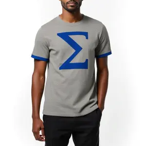 Phi Beta Sigma Letter Brush Embroidery Tee