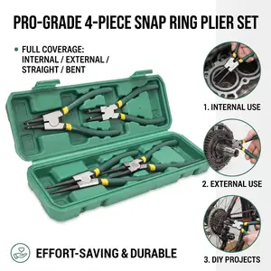 No More Slipping! 90° Tip Snap Ring Pliers | Rust-Proof & Labor-Saving Spring tools