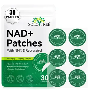 Solotree Nad+ Patch 30pcs, Contains Nicotinamide Riboside & Resveratrol, Suitable for All Body Parts, Skin Care