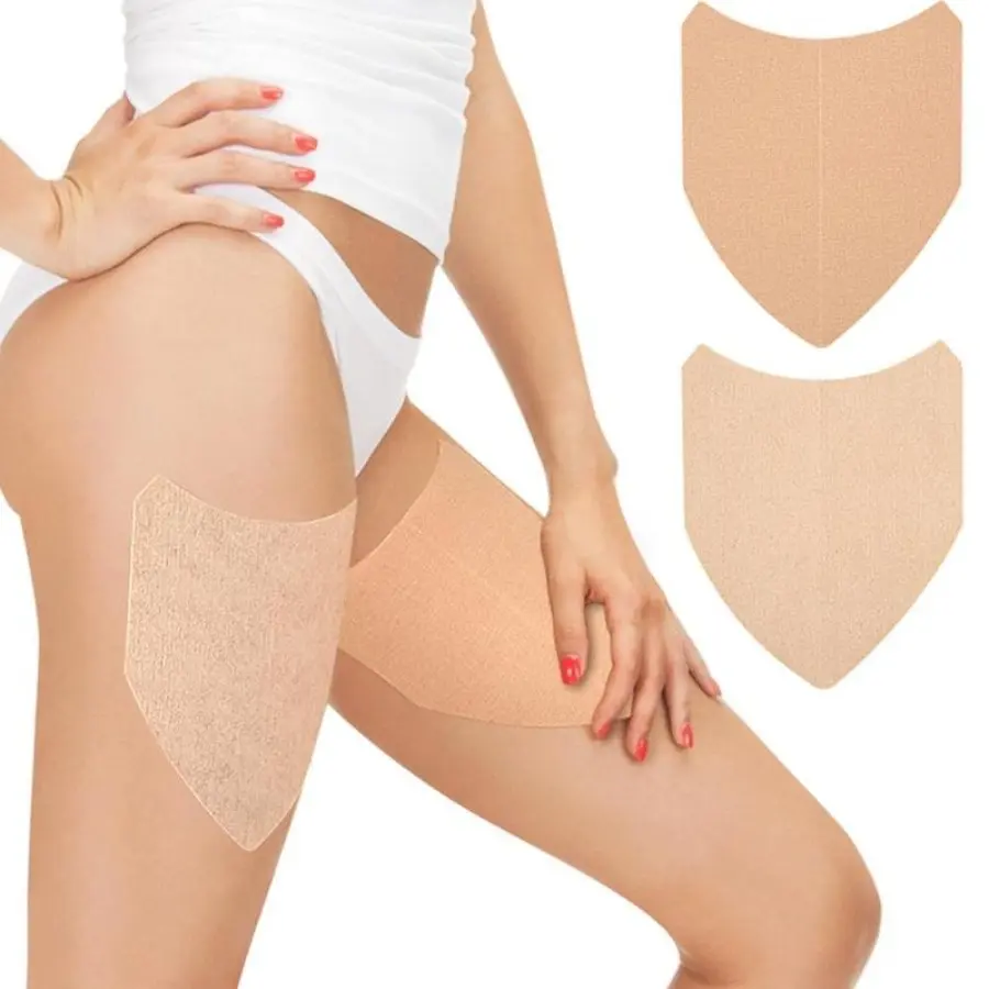 10Pcs Invisible Anti-Chafing Thigh Pads, Ultra-Thin Self-Adhesive Anti-Rub Tape for Inner Thighs, Breathable Chub Rub Prevention Patches, Summer Essentials for Under Dresses & Running, Waterproof