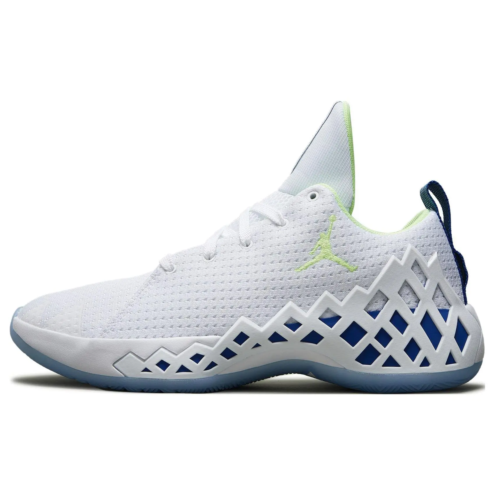 Jordan Jumpman Diamond Low White Blue Green Cushioned Durable Basketball Shoes Men's FB7169-131
