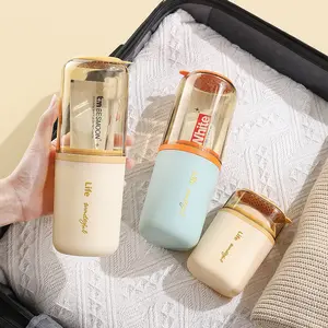 Draining Mouthwash Cup Toothbrushing Cup Portable Travel Wash Cup Set Simple Toothbrush Storage Cup Business Trip Set