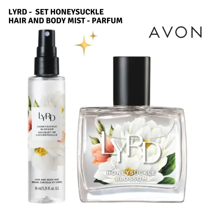 LYRD Honeysuckle Blossom Perfume & Hair Body Mist Set | 2-Piece Fragrance Collection