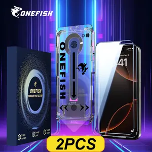 One Fish Screen Protector 2 Pack, Airbagged and Drop-Proof, Pertain for Samsung, iphone, Protection of Privacy,  Dust Protection for Earpiece,Crystal Clear,Easy Installation.